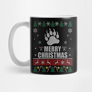 Gay Bear Paw Merry Christmas Mug